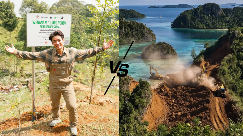 Menanam 10 Ribu Pohon di Bogor vs Izin Tambang Nikel di Raja Ampat