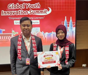 Nafisa dan Farhan, delegasi sekaligus pembicara di event Global Youth Innovation Summit 8.