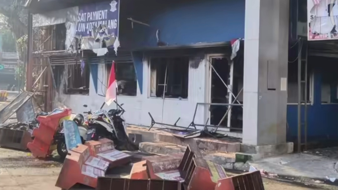 Sejumlah Pos Polisi di Kota Malang Rusak Pasca Aksi Demonstrasi Kemarin Malam