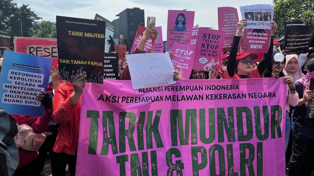 API Gelar Aksi di Depan DPR RI, Desak Presiden Prabowo Hentikan Kekerasan (Instagram/@konde.co)