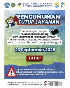 Layanan Perpustakaan UM Tutup Sementara pada 23 September untuk Shooting Film "Sekawan Limo 2" (Instagram/@perpustakaan.um)