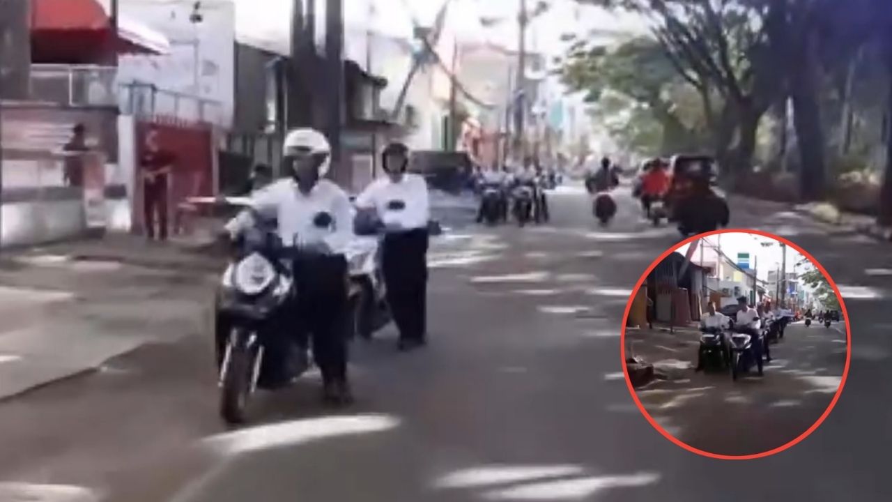 Penuhi Parkiran Tepi Jalan Suhat, Maba Polinema Diminta Pindahkan Motor
