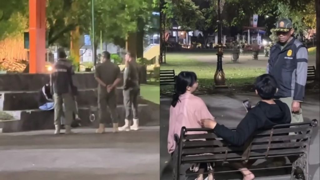 Satpol PP Kota Malang Gelar Patroli Tegur Pasangan Muda-Mudi Bermesraan di Ruang Publik (Instagram/@trantibum.malangkota)