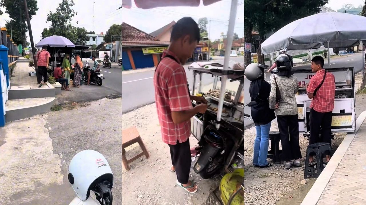 Pria di Karanganyar Jualan Tiga Usaha Sekaligus, Videonya Viral di Media Sosial (TikTok/@dmasap)
