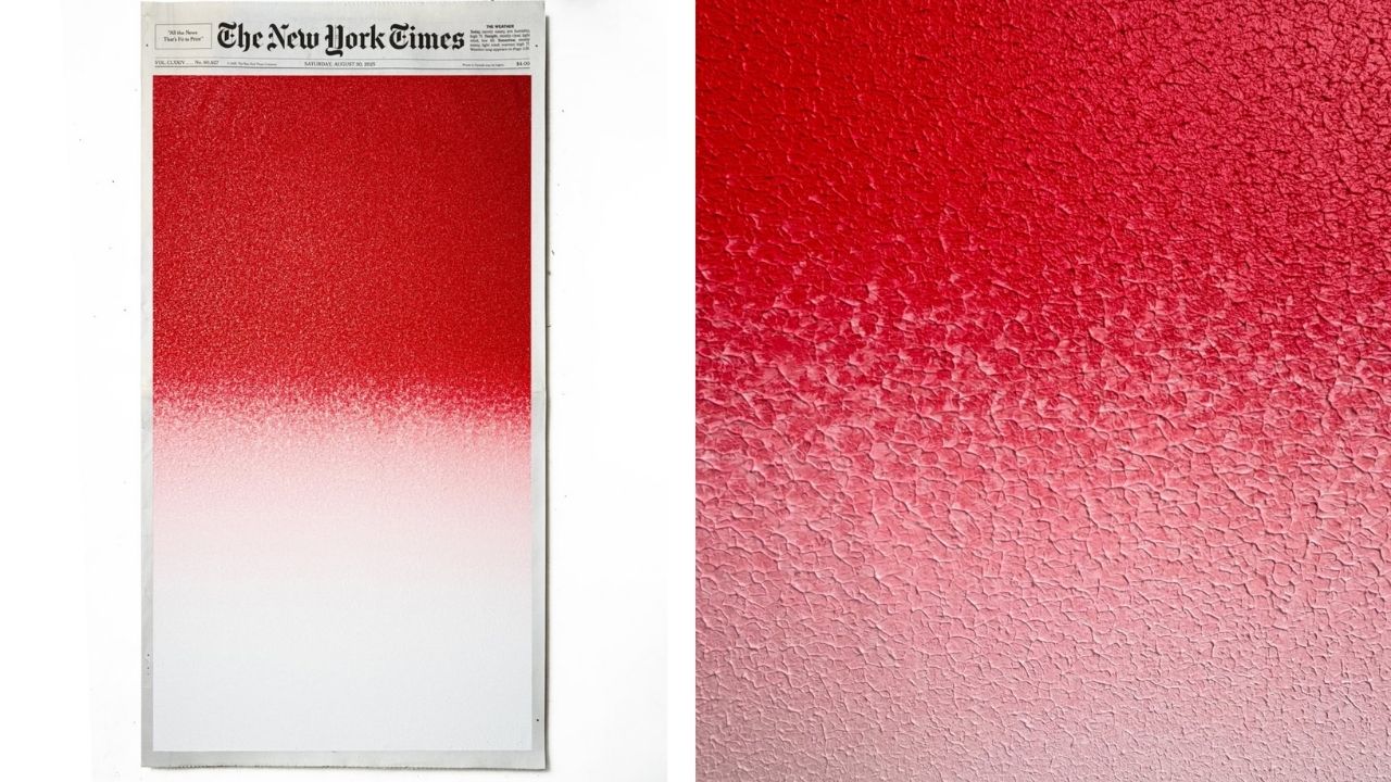 Potret Bendera Indonesia Karya Seniman Jepang Hiasi The New York Times, Simbol Krisis dan Harapan (Instagram/@shoshibuya)