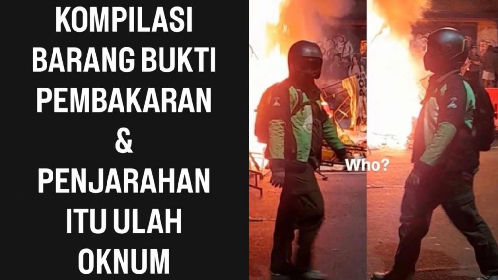 Kompilasi Barang Bukti Pembakaran dan Penjarahan Diduga Ulah Oknum (Instagram/@callmetimo)