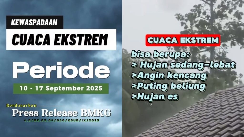 Pemkot Malang Imbau Warga Waspada Cuaca Ekstrem 10-17 September 2025 (Instagram/@pemkotmalang)