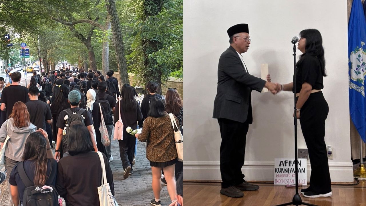 Ratusan Diaspora Indonesia Long March ke KJRI New York, Serahkan 17+8 Tuntutan Rakyat (X/@logos_id)