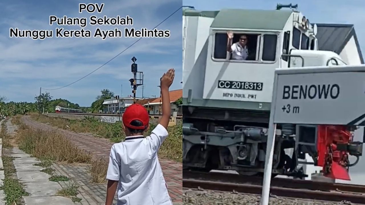 Momen Haru Anak Saat Pulang Sekolah, Bisa Lihat Ayahnya Jadi Masinis (Instagram/@anantayus)