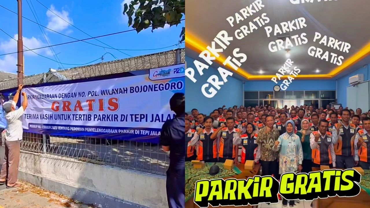 Wakil Bupati Bojonegoro Gratiskan Parkir Bagi Semua Kendaraan Plat S (Instagram/@nurulazizah_bojonegoro)