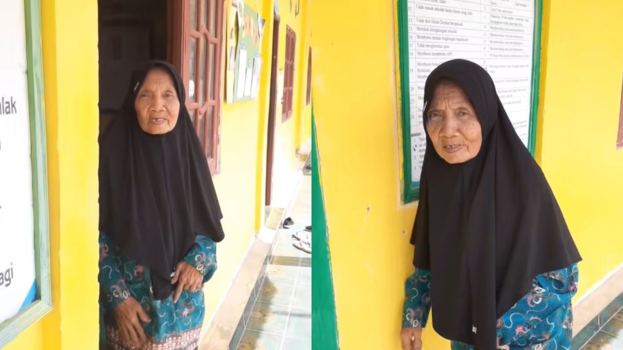 Dedikasi Bu Janah, Guru 87 Tahun di Kapuas yang Tetap Mengajar Meski Sudah Pensiun (TikTok/@anuy_tbs)