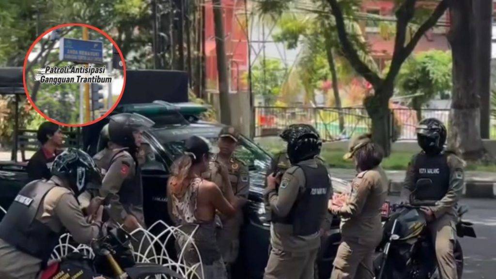 Satpol PP Kota Malang Tertibkan Pengemis di Jalan Ahmad Yani (Instagram/@trantibum_malangkota)