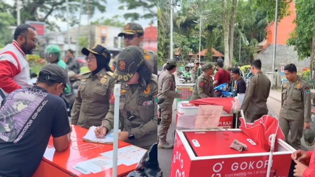 Satpol PP Kota Malang Tertibkan PKL di Jalan Veteran (Instagram/@trantibum_malangkota)