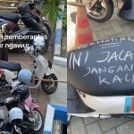 Satpam UM Tulis Pesan di Jok Sepeda Motor Mahasiswa yang Parkir Sembarangan (TikTok/@tweetysweetiess)