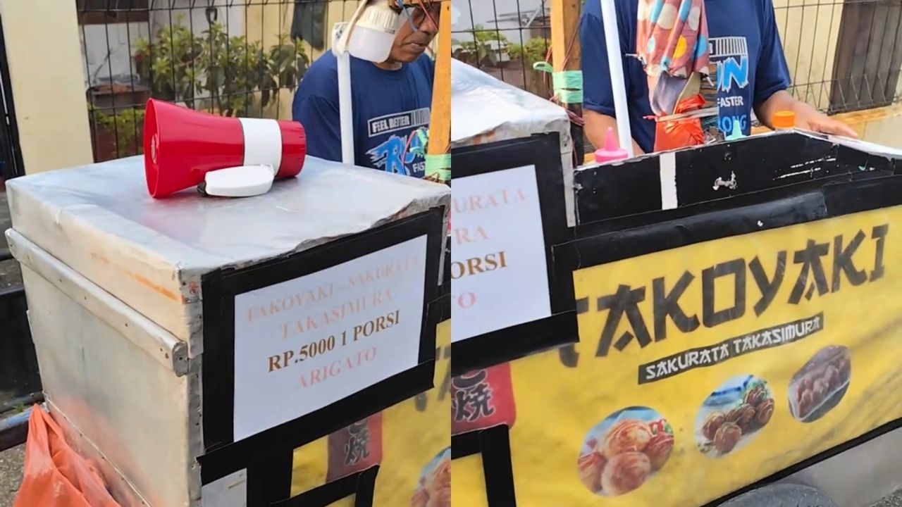 Viral Penjual Takoyaki Pakai Toa dengan Suara Lucu, Bikin Netizen Terhibur (TikTok/@r3yboong)