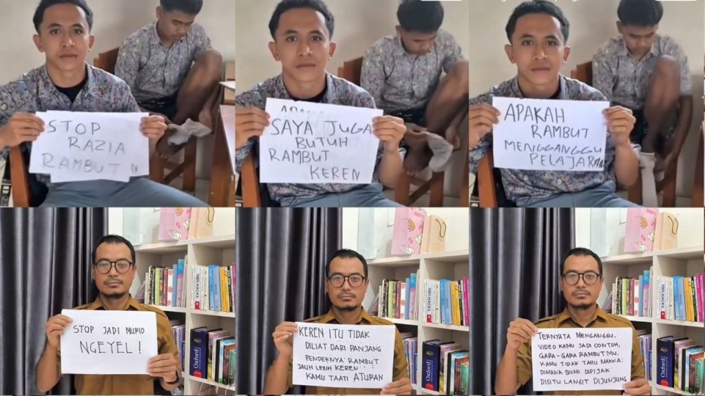 Siswa Protes Razia Rambut, Guru Balas dengan Tulisan hingga Jadi Perdebatan (TikTok/@cutintanmeutia)