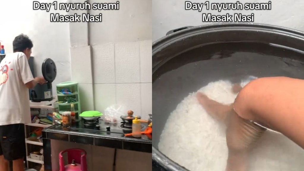 Suami Masak Nasi di Magic Com Malah Bikin Canggung, Netizen Soroti Weaponized Incompetence (TikTok/@namanyajugasuamii)