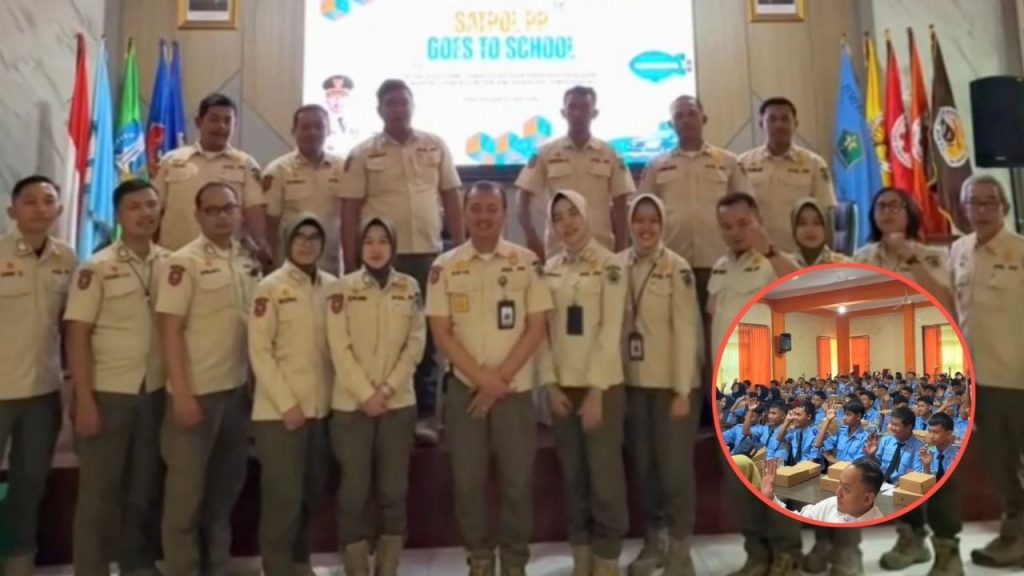Satpol PP Kota Malang Lakukan Sosialisasi Goes to School (Instagram/@trantibum.malangkota)