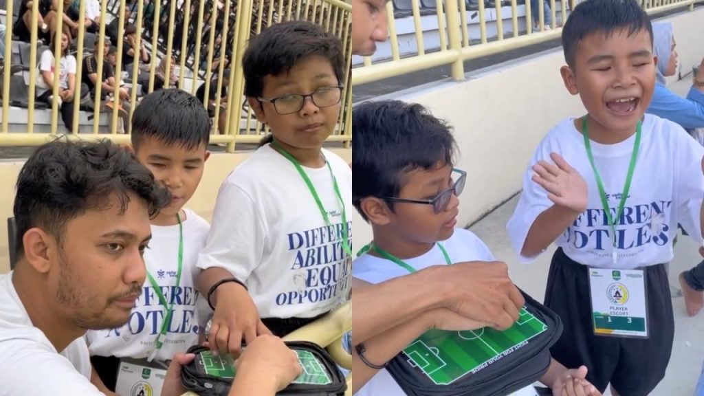Momen Haru di Maguwoharjo: “Teman Bisik” Dampingi Anak Difabel Nikmati Laga PSS Sleman vs Kendal Tornado FC (Instagram/@sadarbelajar.tv)