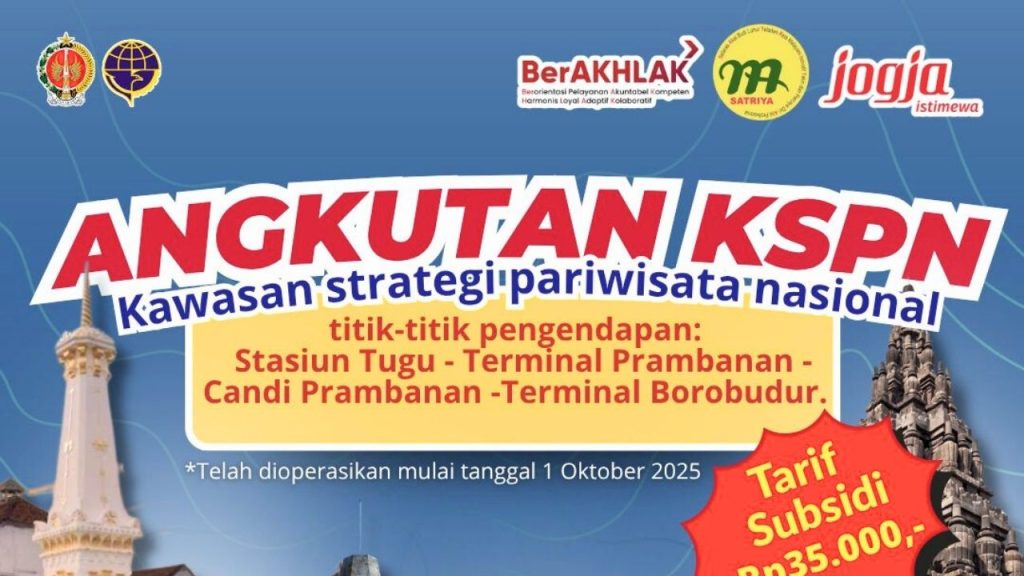 Dishub DIY Operasikan Angkutan KSPN Rute Stasiun Tugu Yogyakarta-Borobudur via Prambanan, Tarifnya Hanya Rp35 Ribu (X/@dishubdiy)
