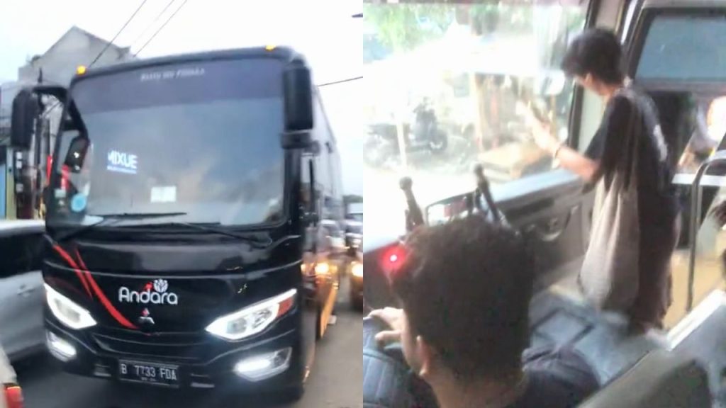 Di Luar Nalar, Cowok Ini Dijemput oleh Temannya Pakai Bis (TikTok/@hanfrmdawic)