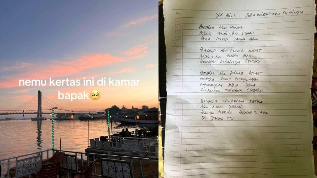 Bikin Haru! Doa dan Harapan Seorang Ayah Ditemukan di Secarik Kertas (TikTok/@fadilbetis_6)