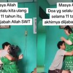 Momen Haru Pasangan Suami Istri Dikaruniai Anak Setelah Menunggu 11 Tahun (TikTok/@ponikapurnamasari)