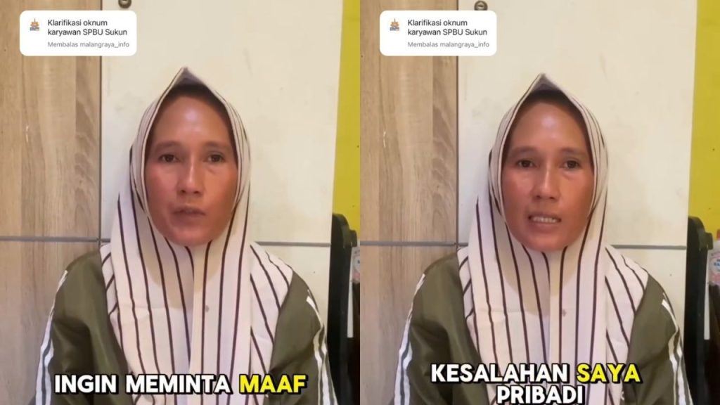 Oknum Karyawan SPBU Sukun Kota Malang Berikan Klarifikasi dan Permohonan Maaf (Instagram/@malangraya_info)