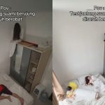 Istri Prank Suami dengan Cosplay Kuntilanak, Aksinya Bikin Netizen Ngakak (TikTok/@tasyaegen)