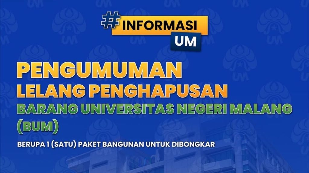 Universitas Negeri Malang Laksanakan Lelang Penghapusan Barang (Instagram/@universitasnegerimalang)