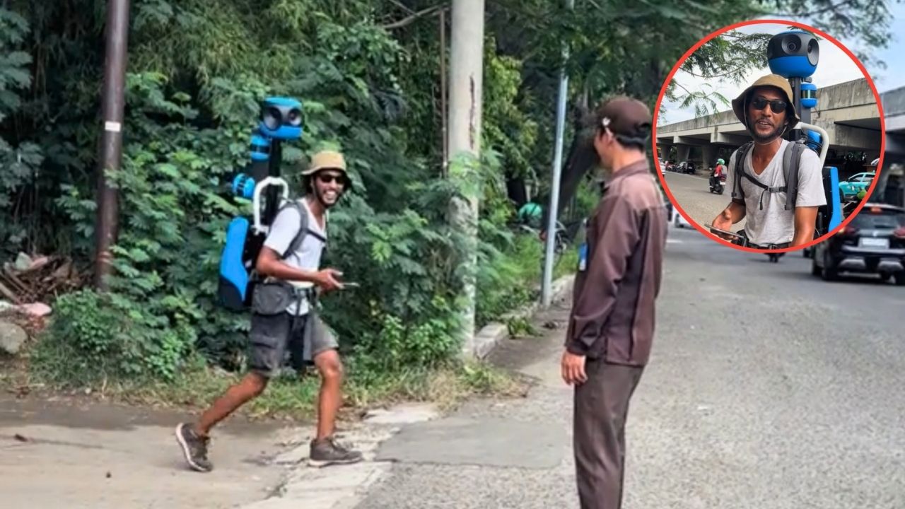 Momen Ketika Netizen Bertemu Petugas Google Maps Jalan Kaki Keliling Indonesia (TikTok/@agussuparno007)