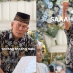 Usai Ijab Kabul, Bapak Saksi ini Lakukan Selebrasi dan Langsung Teriak "Sah!" (TikTok/@alamandaproject)