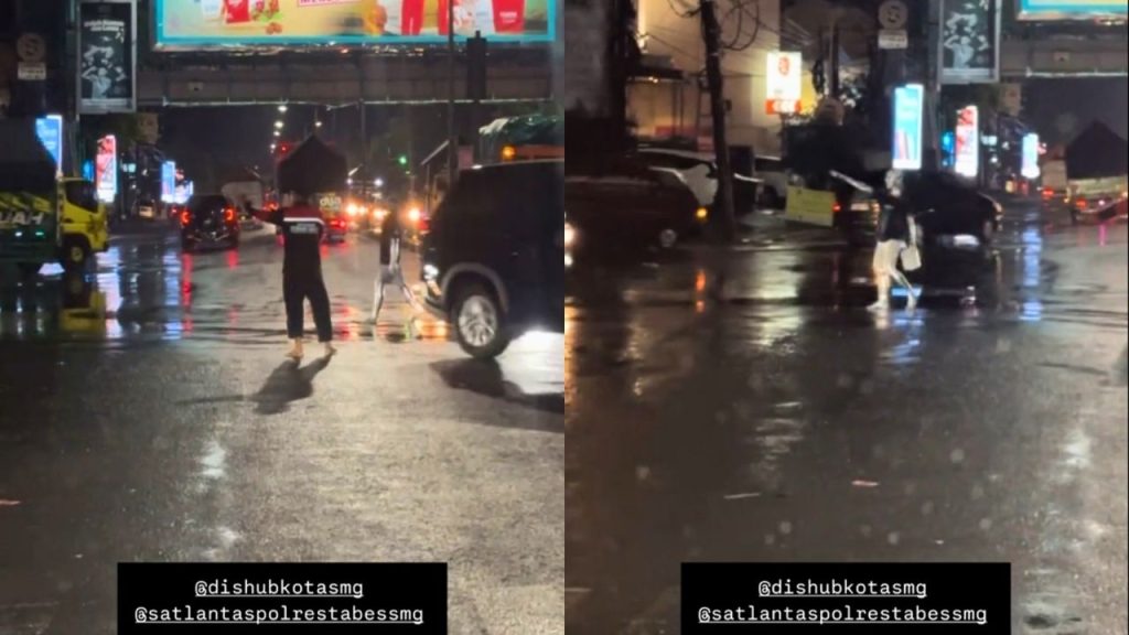 Gokil! Pengemudi Mobil Ini Puji Manusia Silver dan Pak Ogah yang Berhasil Atasi Kemacetan (TikTok/@papaiyos)