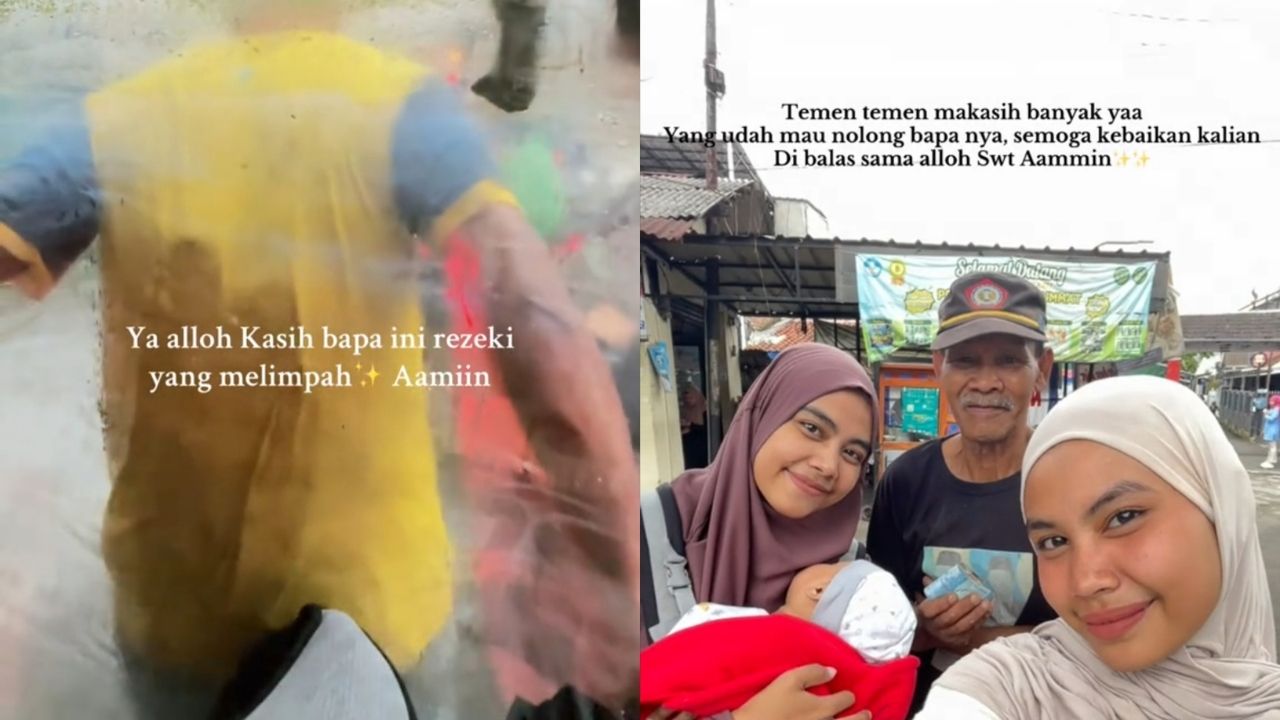 Pulang dari Rumah Sakit Naik Becak, Wanita Ini Menangis Ketika Lihat Bapak Tukang Becaknya Kehujanan (TikTok/@ameliaalfarghani)