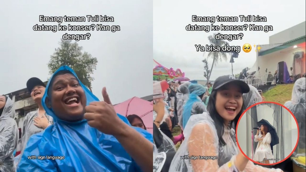 Momen Haru Cewek Ini Terjemahkan Lirik Lagu dengan Bahasa Isyarat untuk Temannya (TikTok/@hellohannyyy)