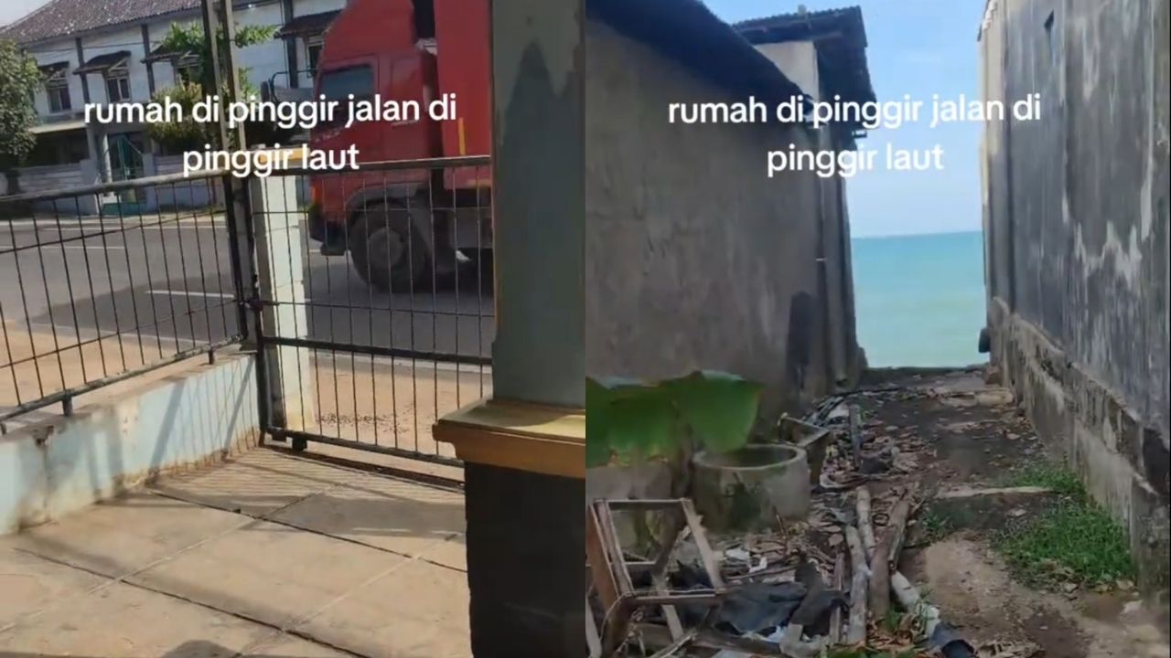 Gak Nyangka! Pemilik Rumah Ini Tunjukkan Lokasi Rumahnya yang Ada di Pinggir Laut (TikTok/@aristiani86)