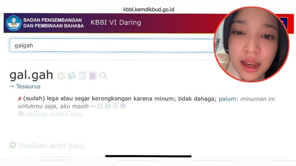 Keren! Kata “Galgah” Ciptaan Bunga Reyza Kini Resmi Masuk KBBI Sebagai Lawan dari “Haus” (Instagram/@bungareyzaa)