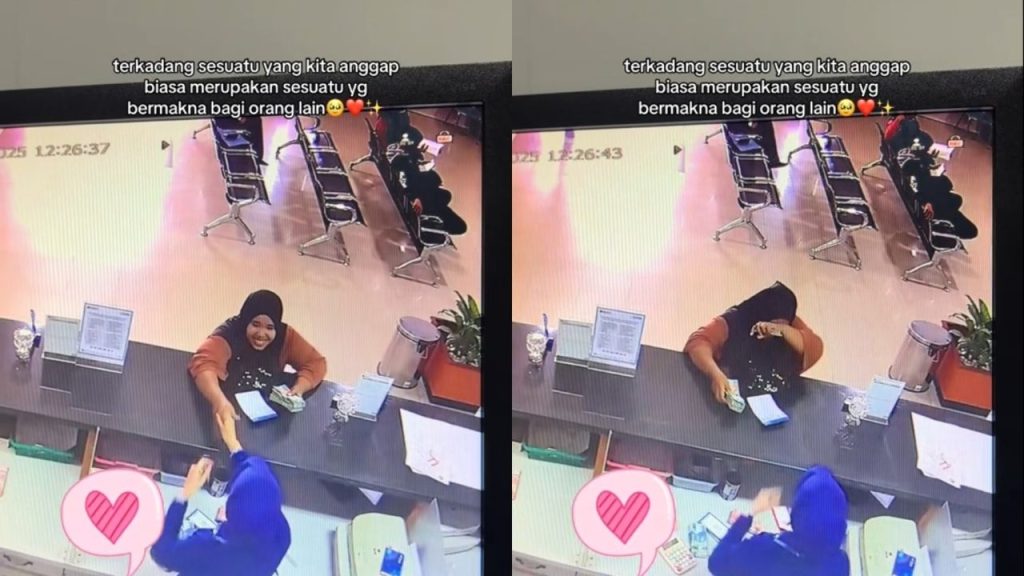 Usai Tarik Tunai Uang, Momen Ibu Bersaliman dengan Teller ini Bikin Haru (TikTok/@mnyi.kyren)