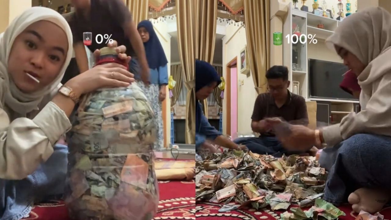 Tak Disangka Jumlahnya Jutaan, Cewek Ini Bongkar Tabungan Bareng Pacar  (TikTok/@wilayahstahrini)
