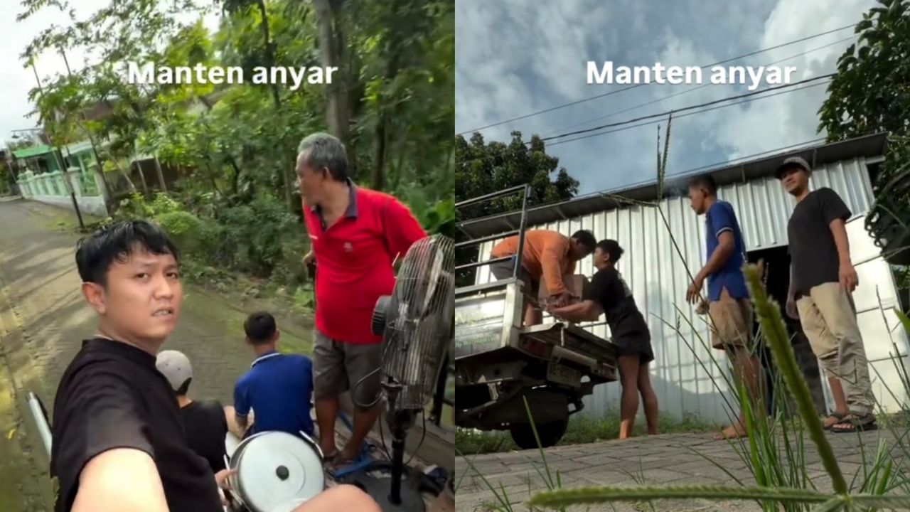 Momen Denny Caknan Turun Tangan Bantu Rewang Persiapan Nikahan Tetangganya (TikTok/@denisetyawann_)