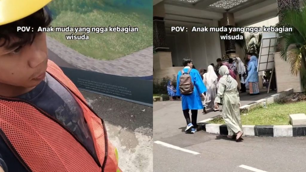 Melewati Keramaian Wisuda, Pria Ini Menunduk Sedih Karena Tak Kuliah (Instagram/@imamxmt_)