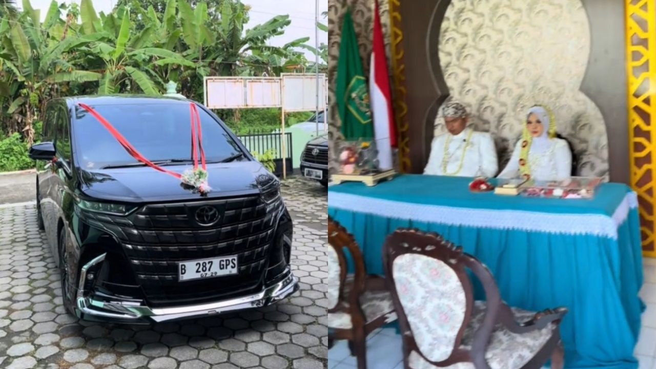Mobil Mewah Jadi Mahar, Namun Pasangan Ini Tetap Pilih Menikah di KUA (TikTok/@kua.grogol1)