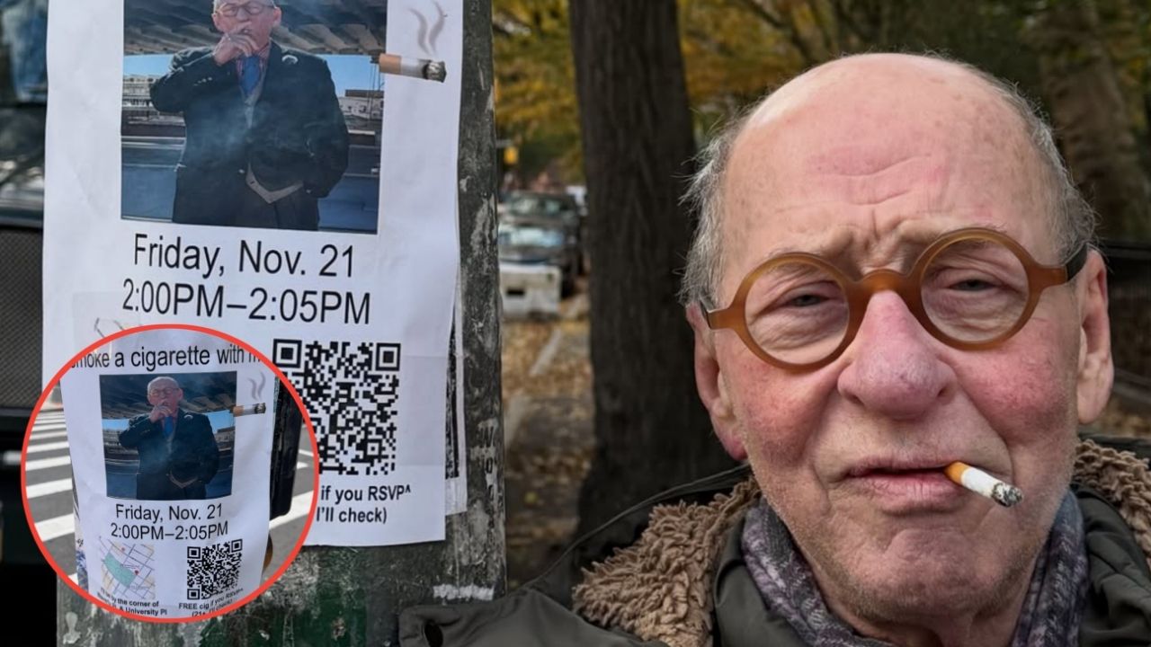 Aksi Kakek di New York Ajak Warga Merokok Bareng Berujung Didatangi Ribuan Orang (Instagram/@breakinggbob)